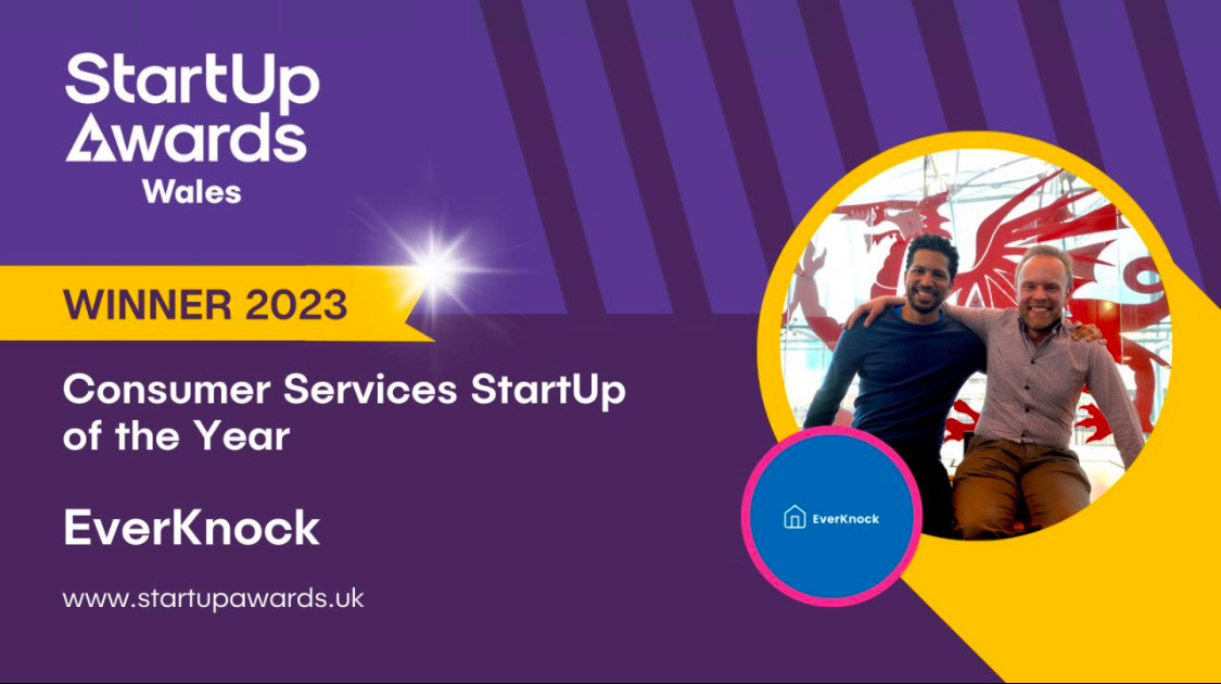 StartUp Awards Wales Winner 2023 - Consumer Services StartUp of the Year - EverKnock